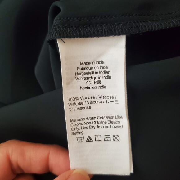 J.Crew Goldie Satin Blouse Top Black Size XS NWT Preppy Monochrome Quiet Luxury - Picture 10 of 10